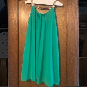 Green cocktail dress